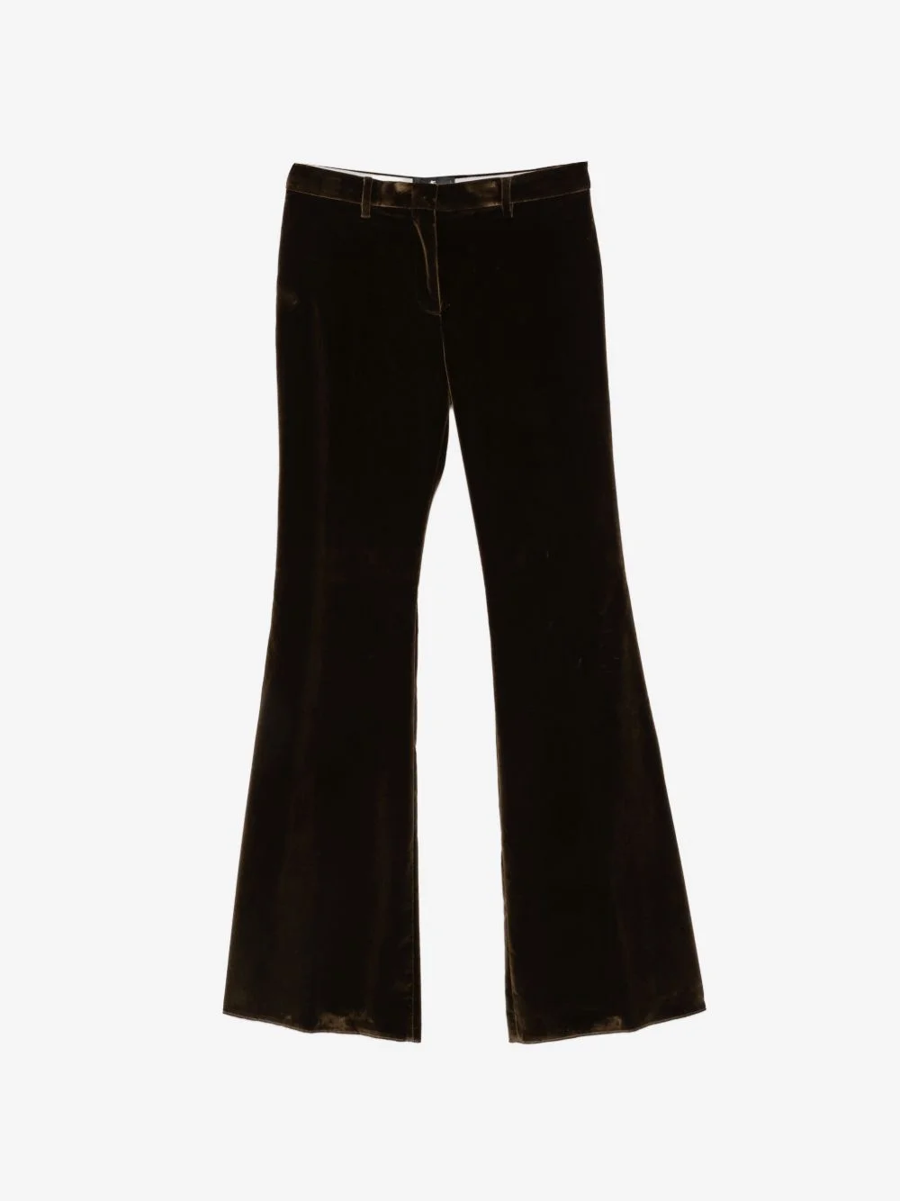 velvet flared trousers - 1
