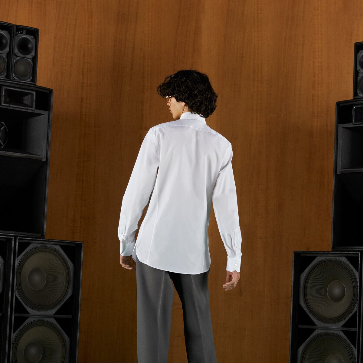 Cotton boxy shirt with Double G - 6