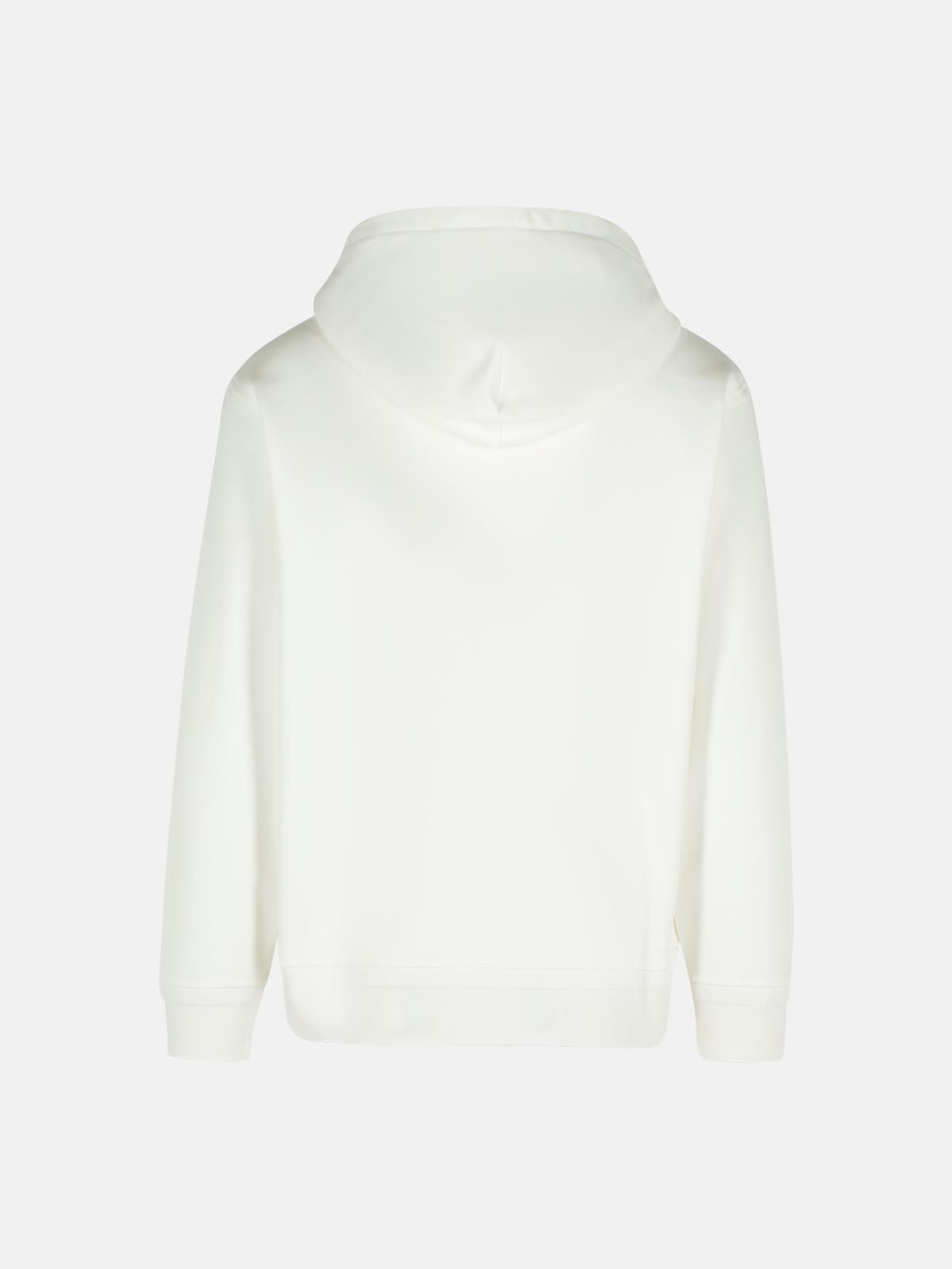 'LENS' WHITE COTTON SWEATSHIRT - 3