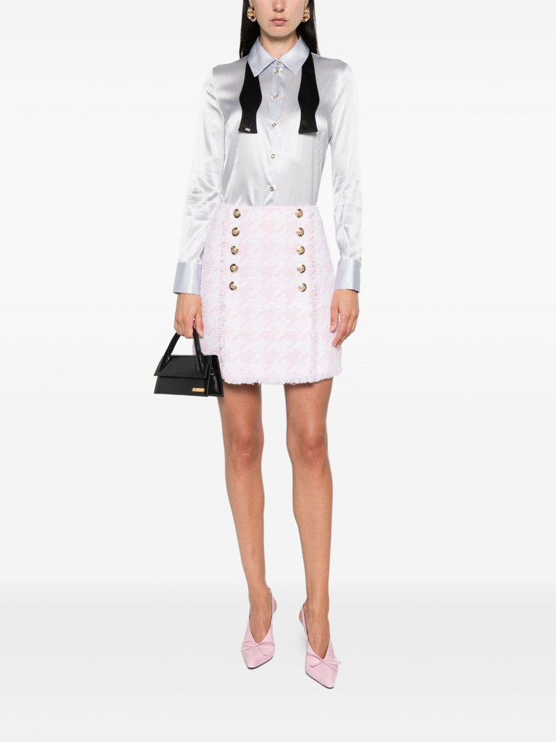 ELISABETTA FRANCHI bow-detail silk shirt outlook