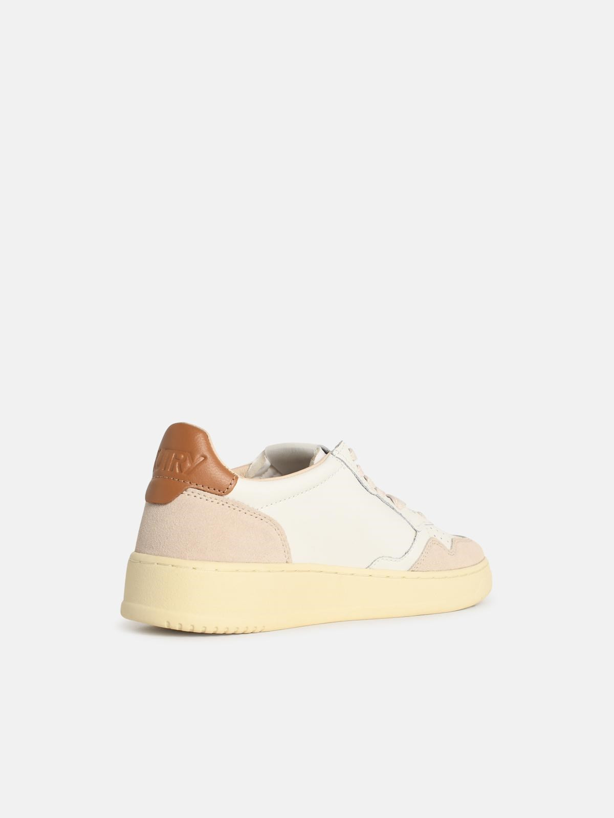'MEDALIST LOW' SNEAKERS IN DUEDE AND SUGAR WHITE AND BROWN LEATHER - 3
