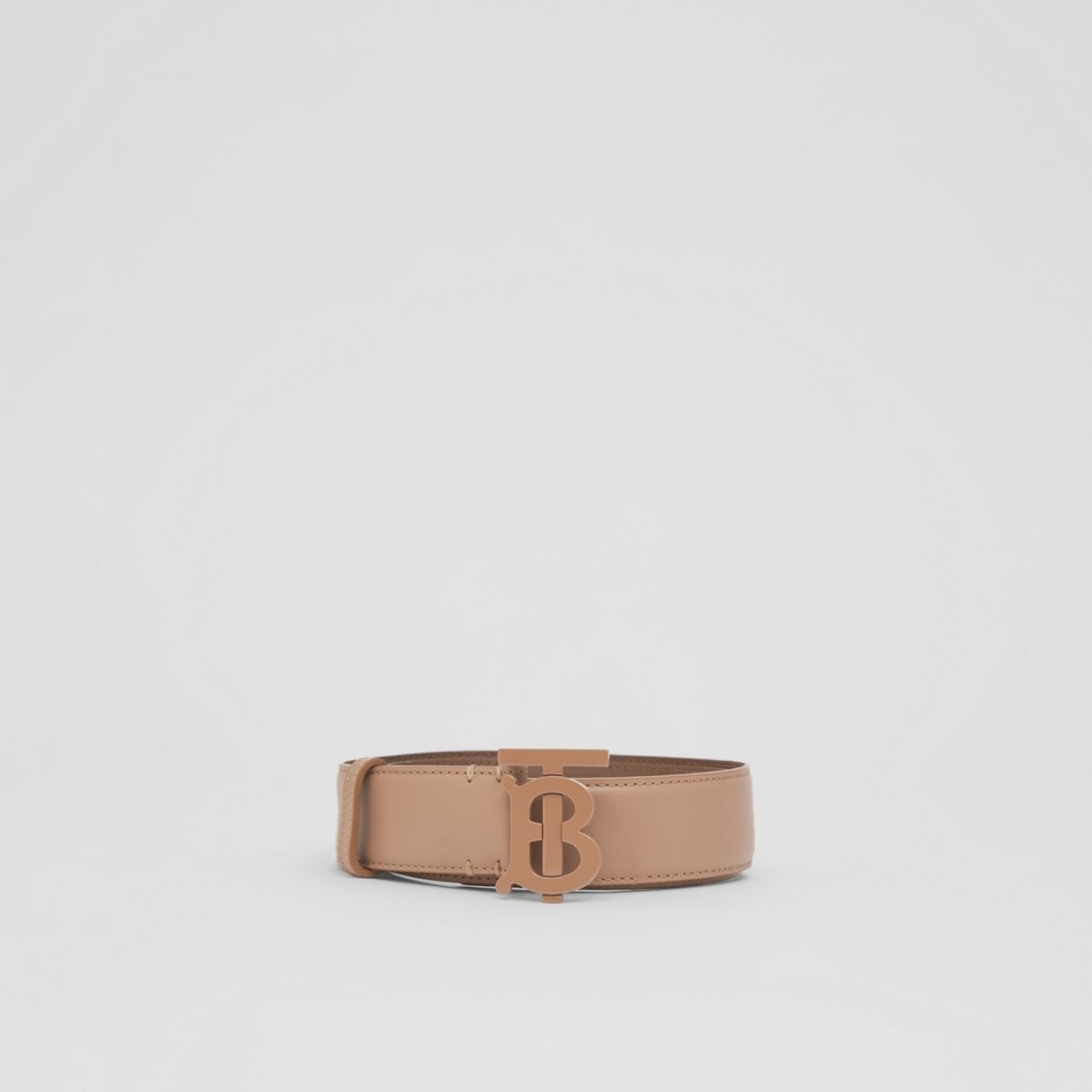 Matte Monogram Motif Leather Belt - 4