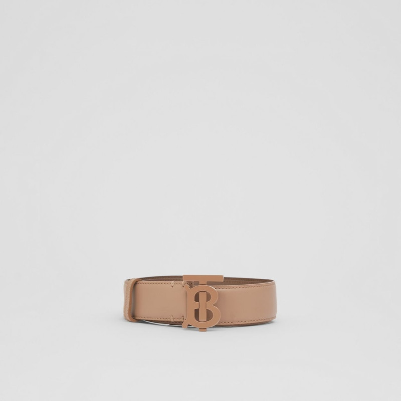 Matte Monogram Motif Leather Belt 4