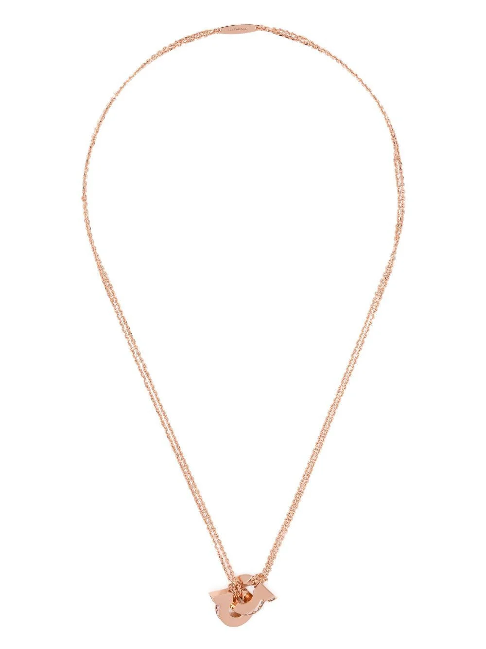 Ferragamo Women Double Gancini Pendant Necklace - 1