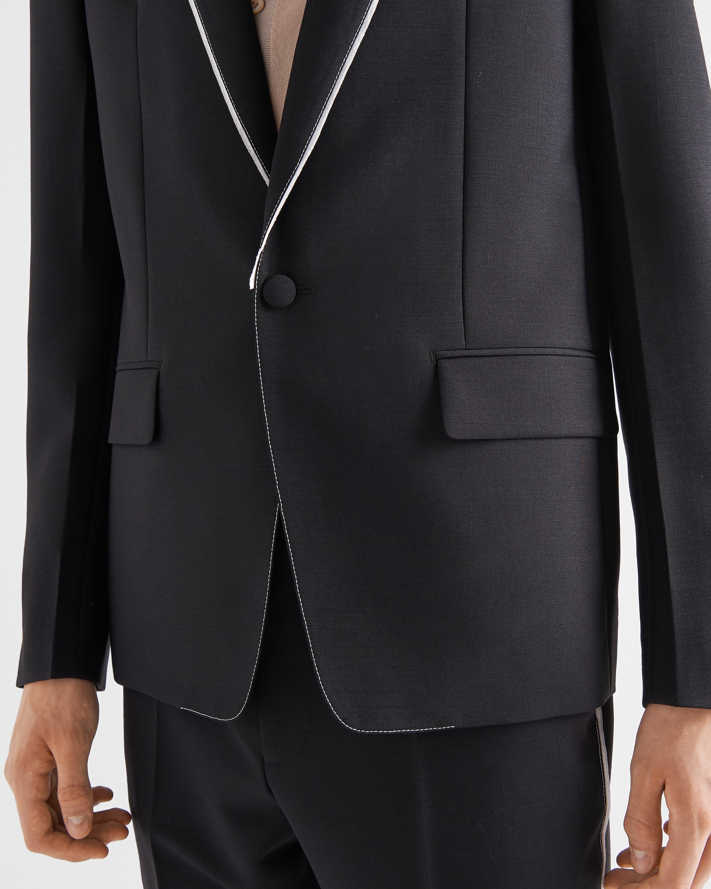 Prada Single-breasted mohair wool jacket | REVERSIBLE