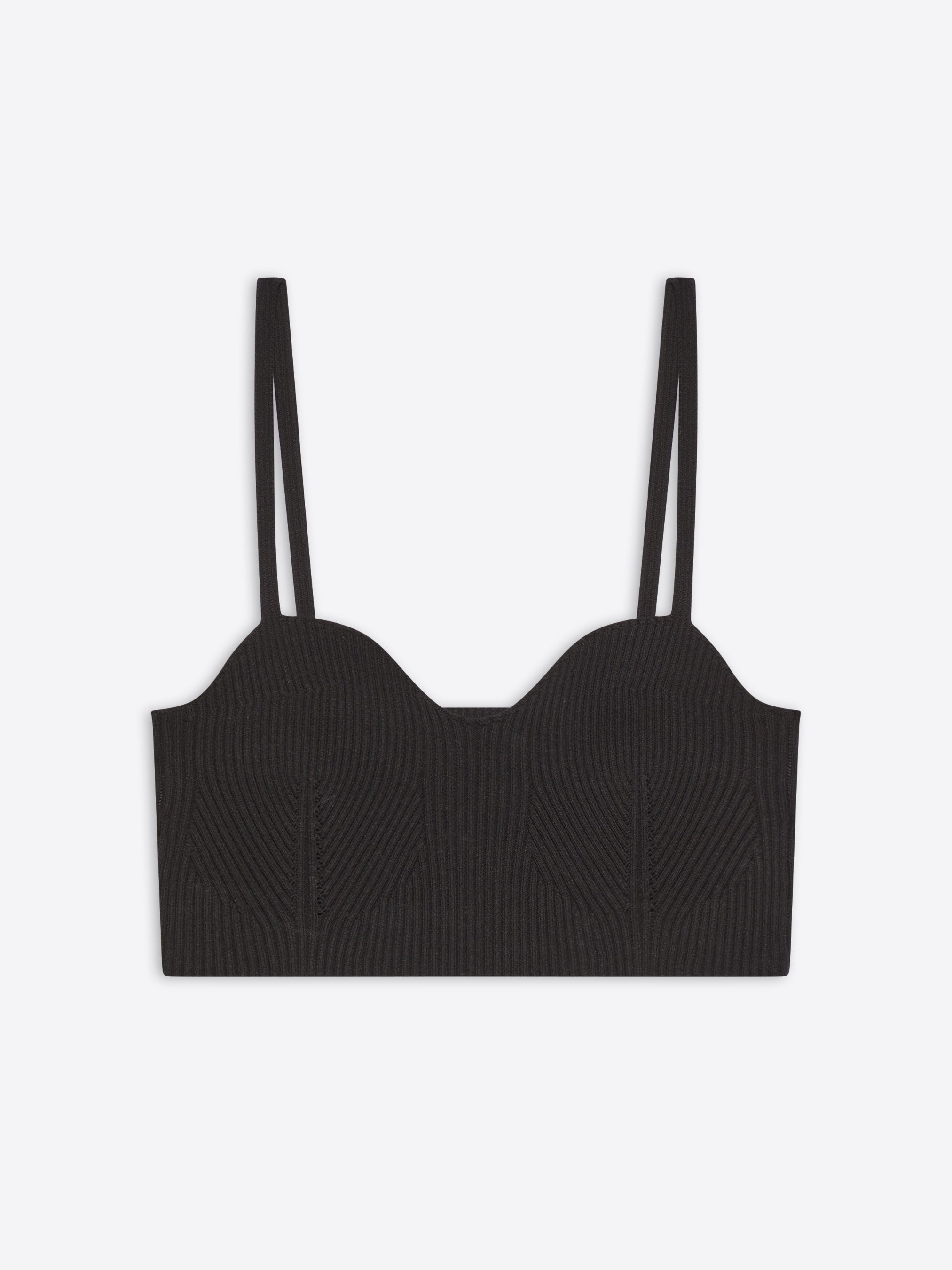 RIB KNIT BRA TOP - 1