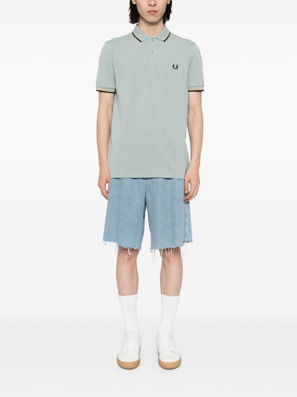 logo-embroidered cotton polo shirt - 2