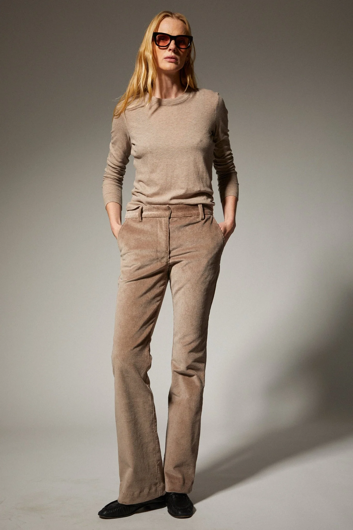CORDUROY MICRO FLARE TROUSERS - 1