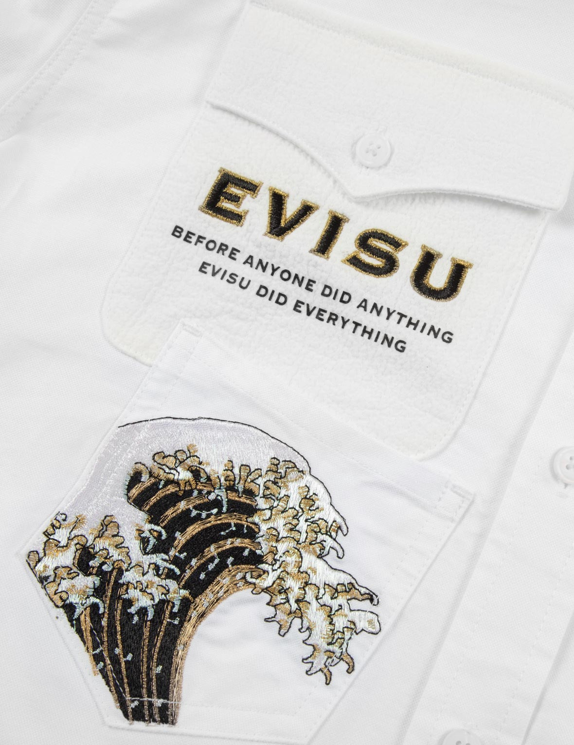 MULTI-POCKET AND LOGO PATCH EMBROIDERED RELAX FIT SHIRT - 11