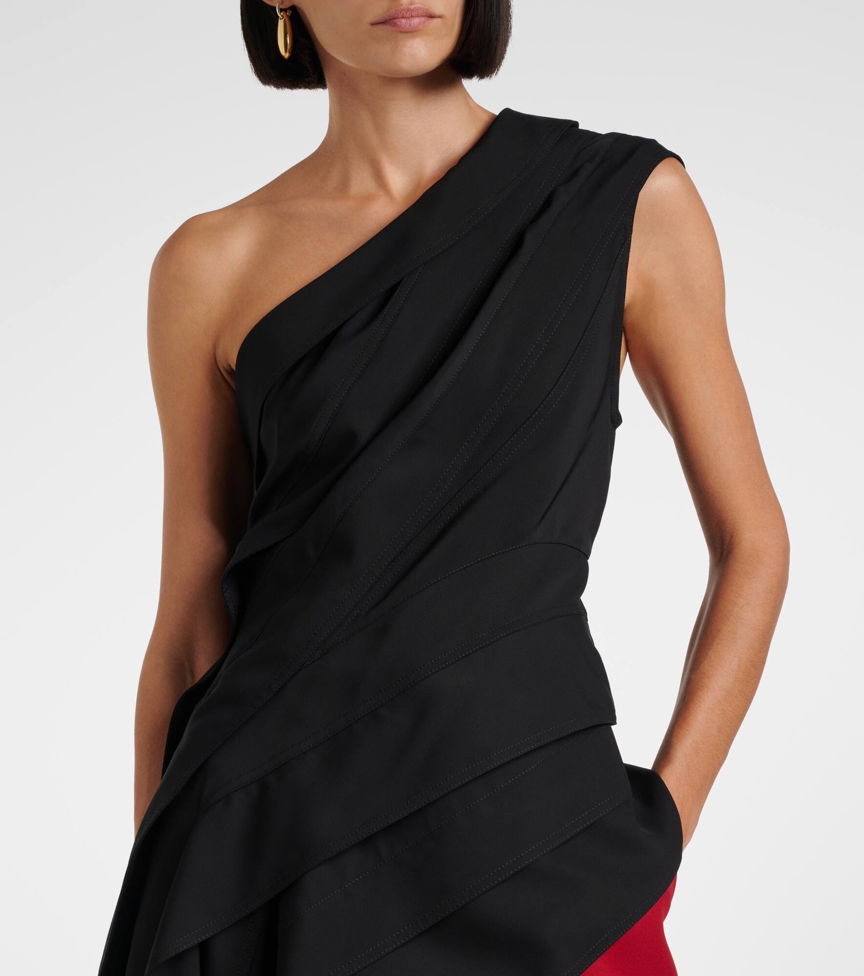 One-shoulder jersey top - 4