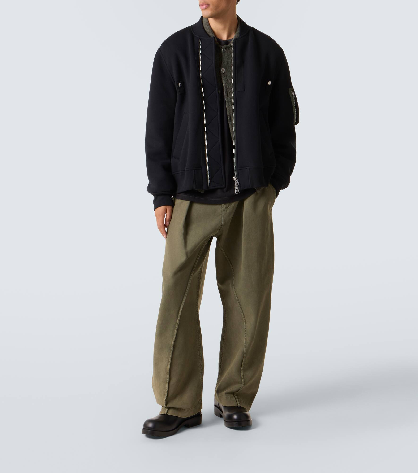 Cotton-blend bomber jacket - 2