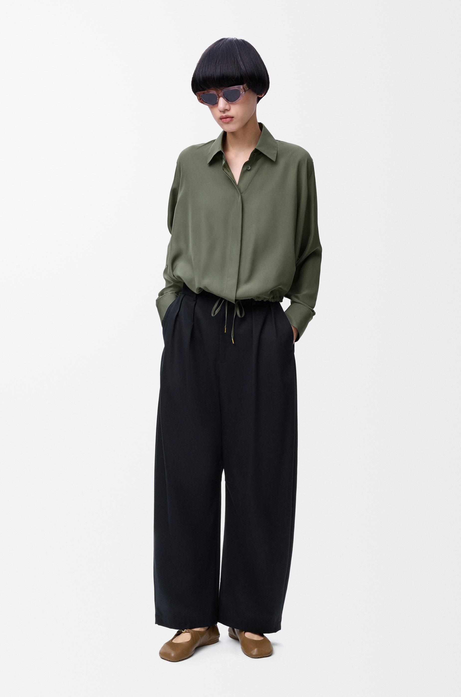 Balloon shirt in silk - 3