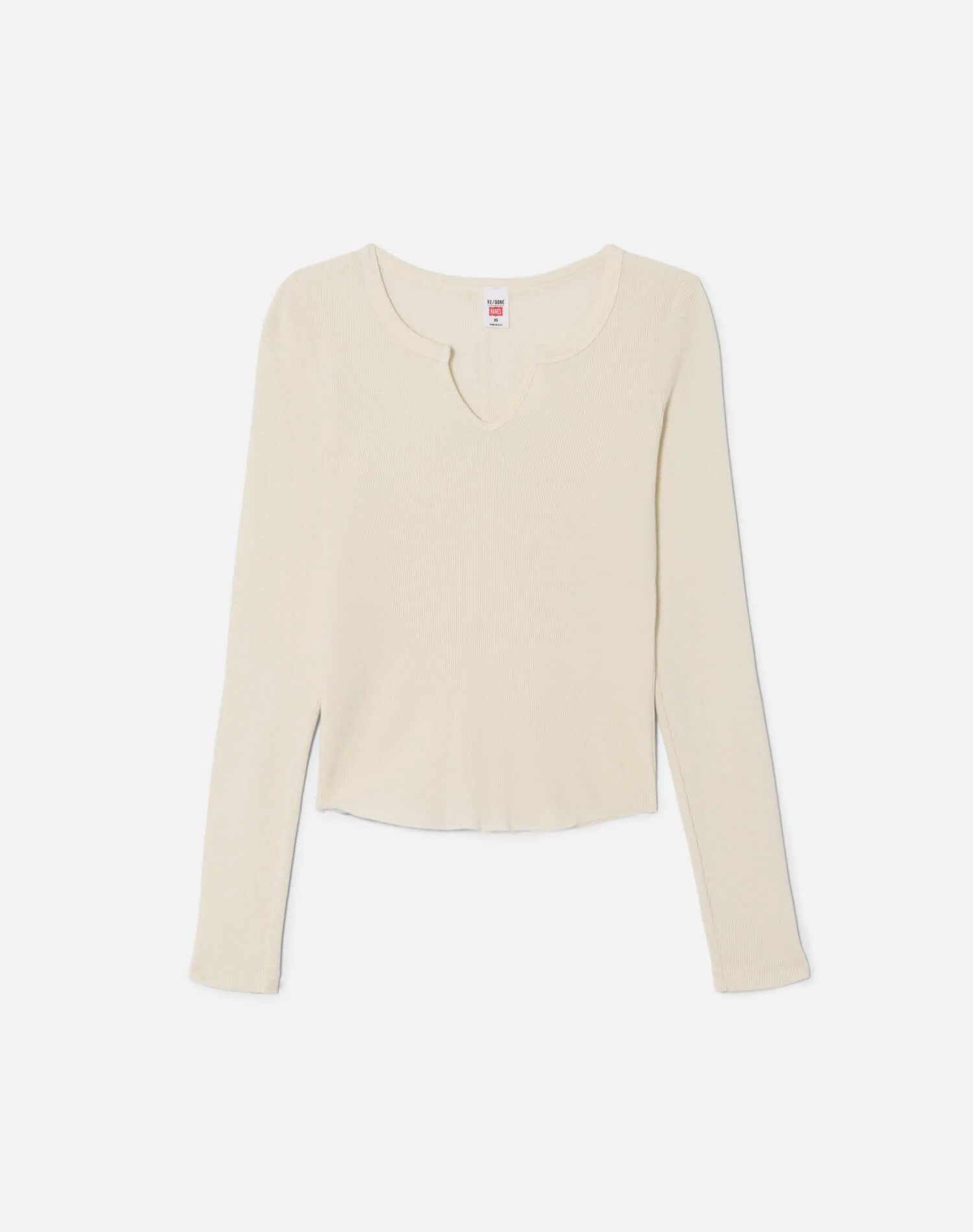 Hanes V Cut Baby Long Sleeve - Vintage Ivory - 1