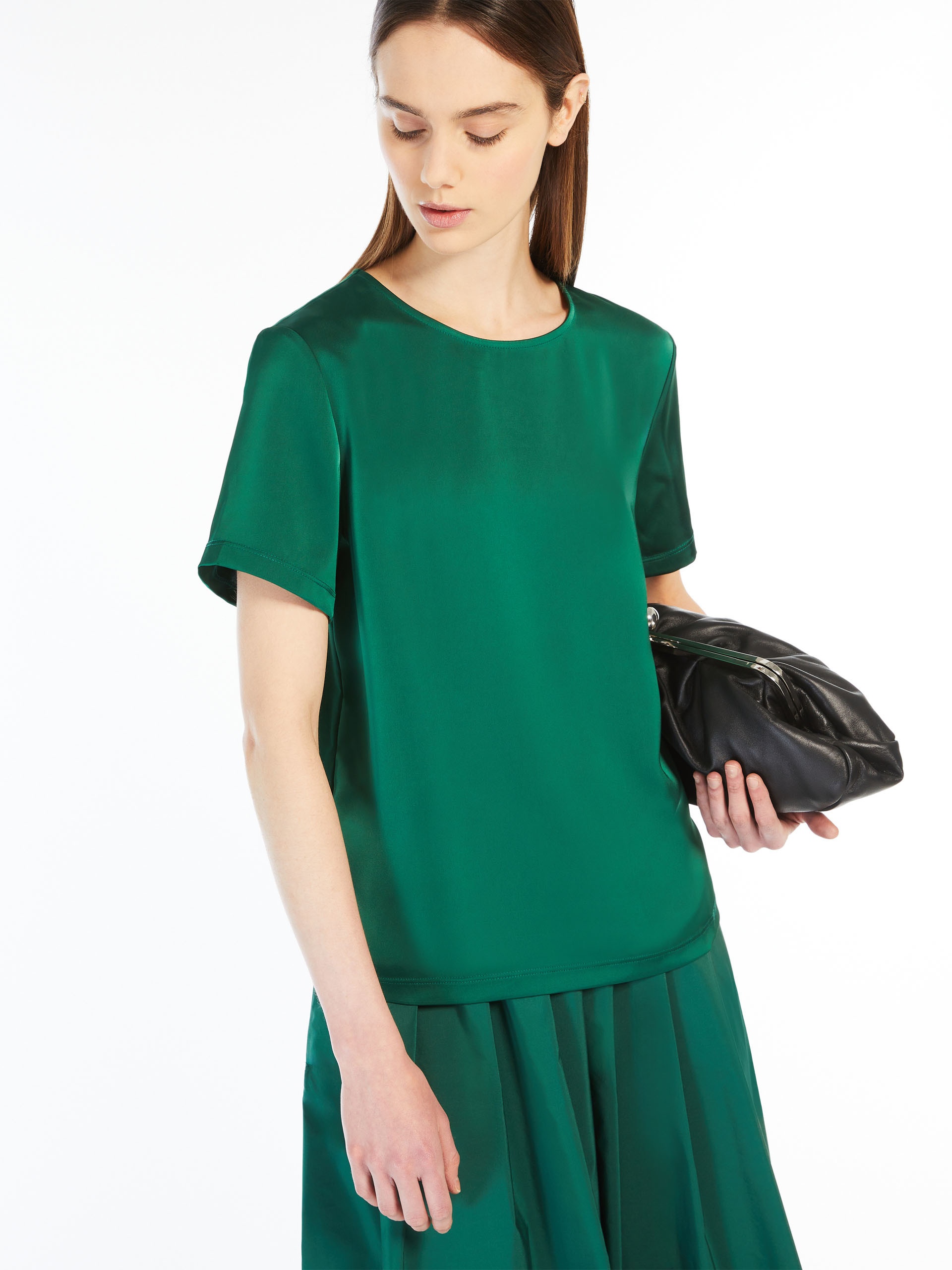 GILBERT Satin and jersey T-shirt - 5