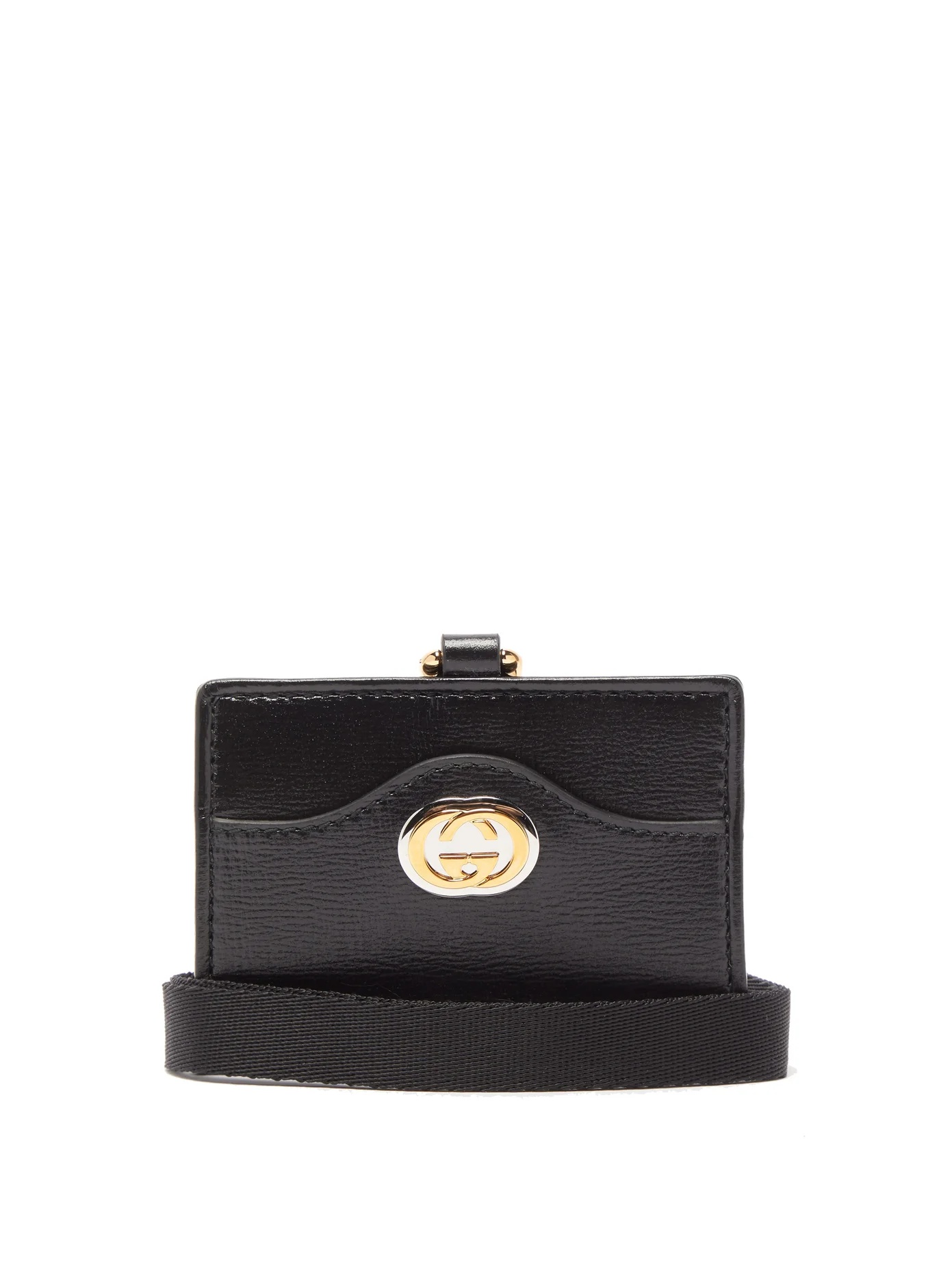 Marina GG leather cardholder strap - 1