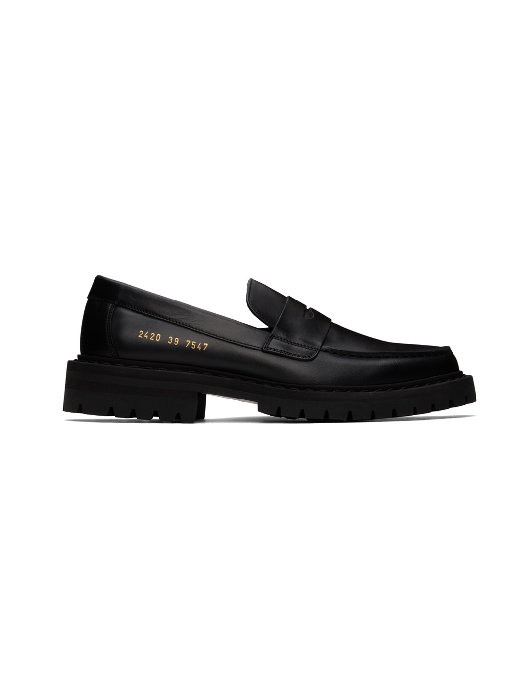 Black Chunk Sole Loafers - 1