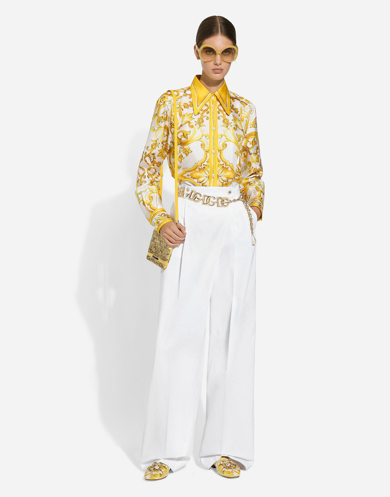 Dolce & Gabbana Flared cotton poplin pants outlook