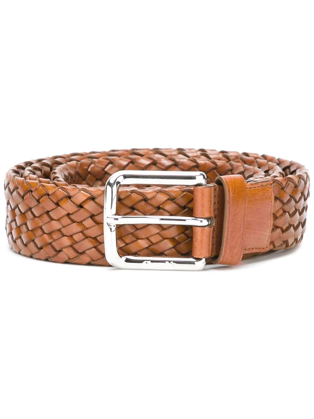 square buckle woven belt - 1