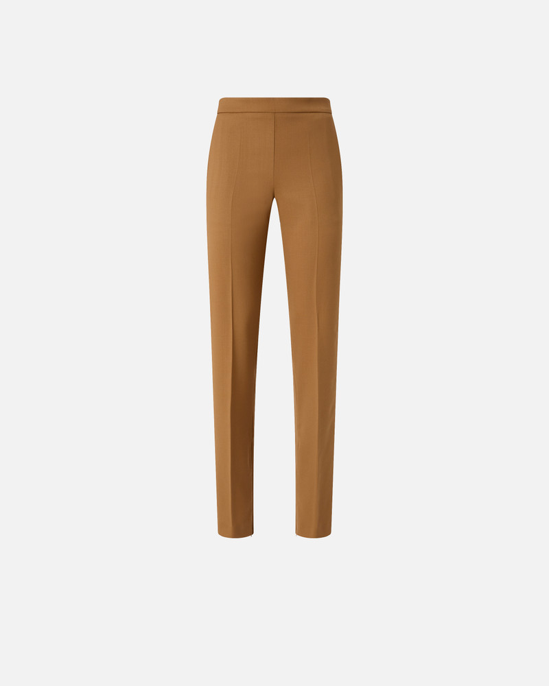 HIGH-WAISTED TEXTURED WOOL TROUSERS 1