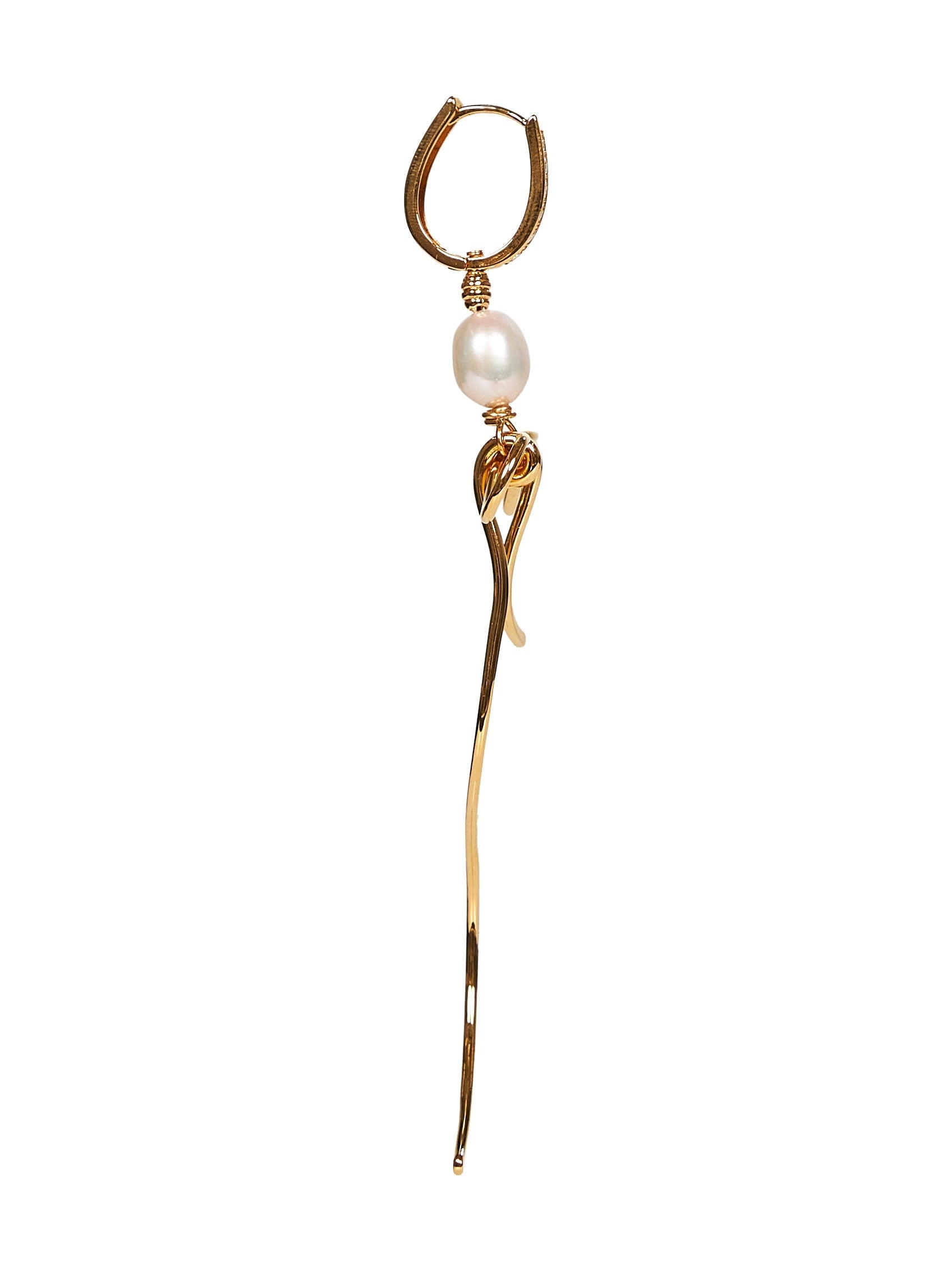 Marni Women Gold Bow Drop Earrings With Pearls - 2
