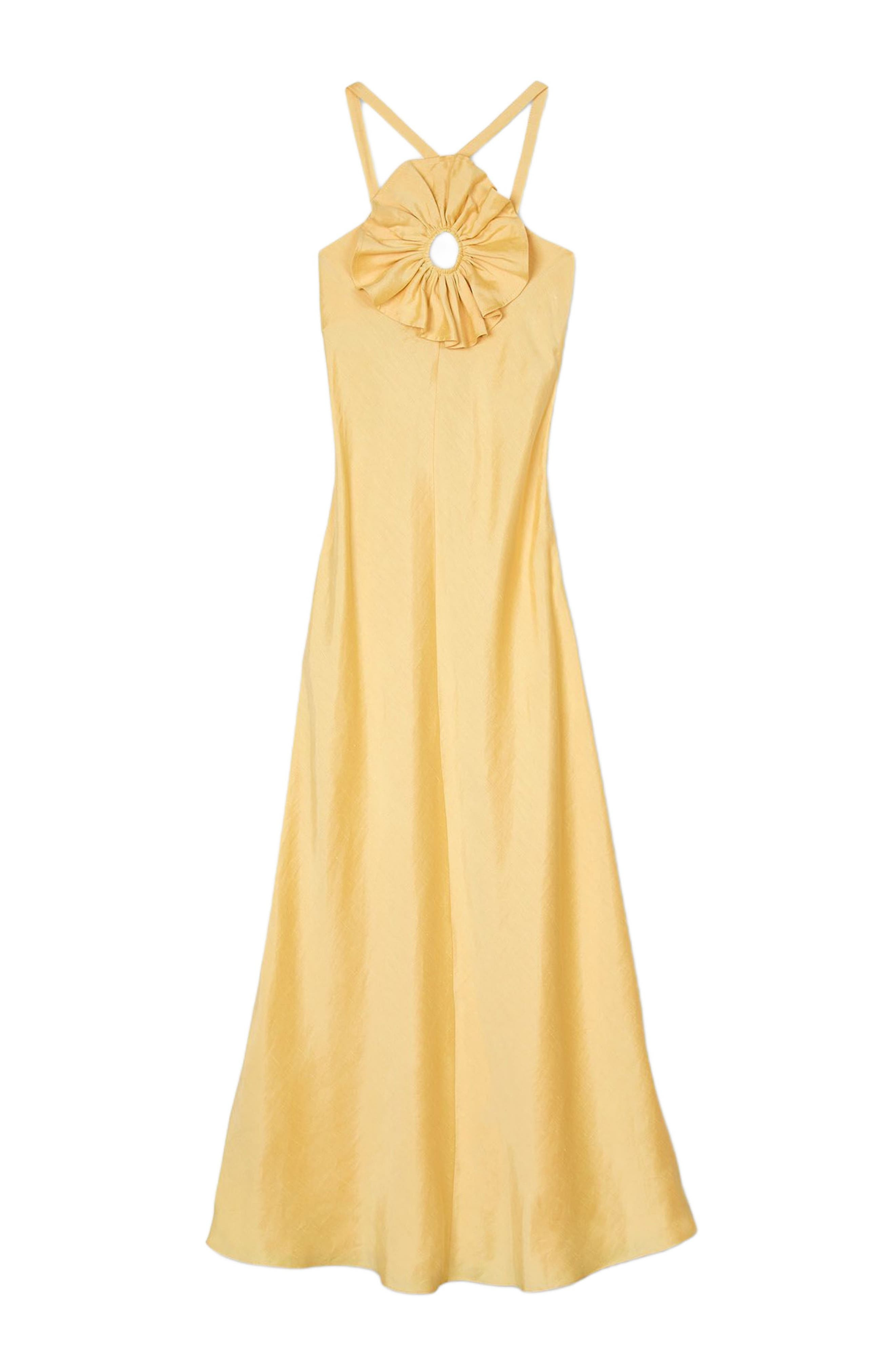SANDRO Floral detail maxi dress in Straw at Nordstrom - 5