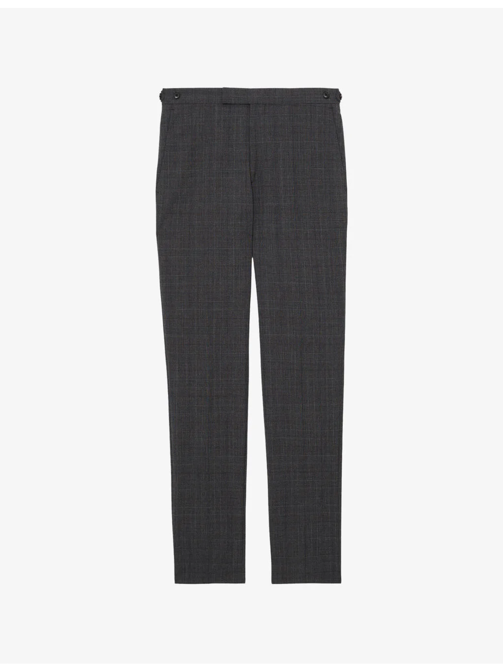 Check Tailored-Fit Stretch-Wool Blend Trousers - 1