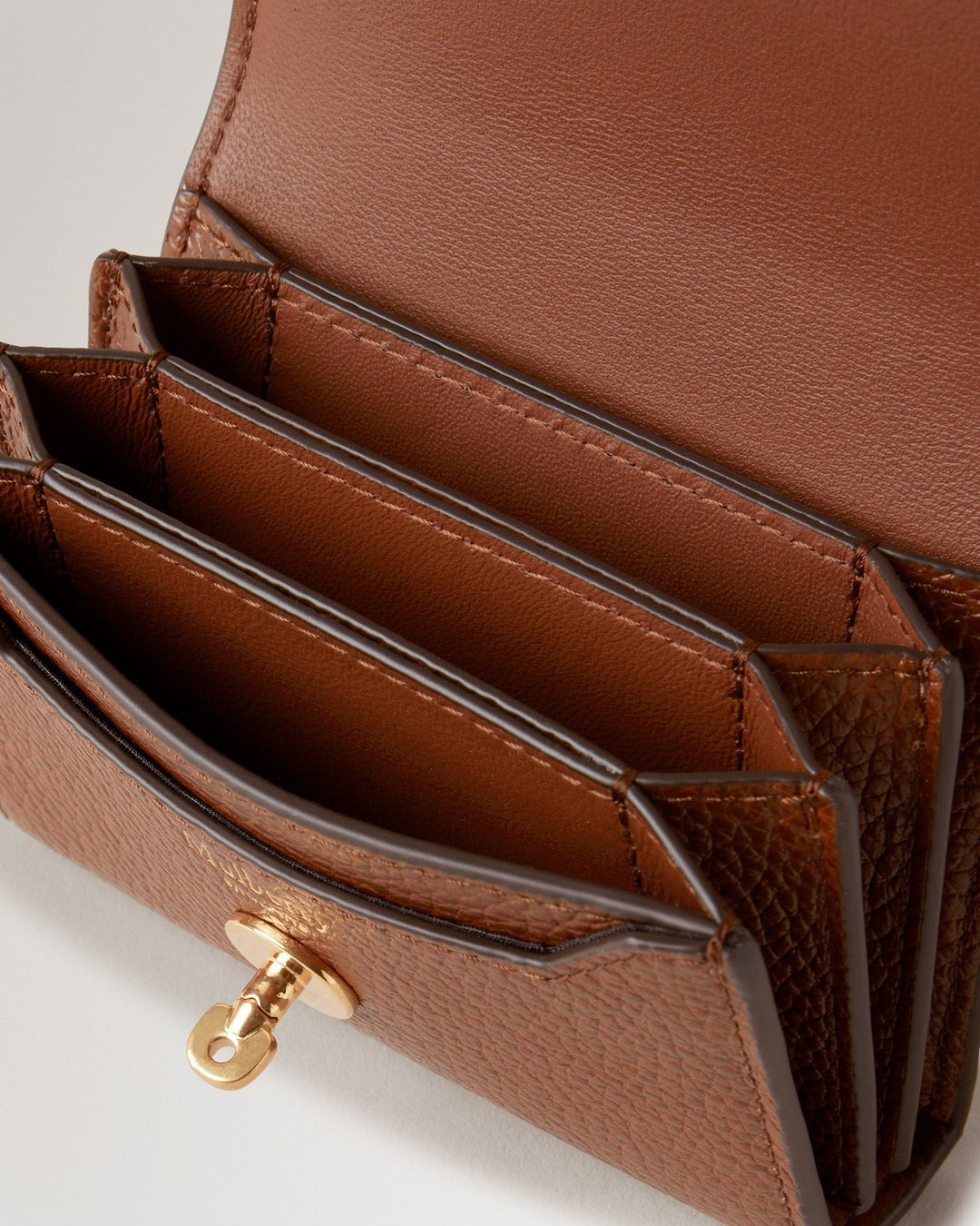Darley Concertina Wallet Oak Two-Tone Small Classic Grain - 2