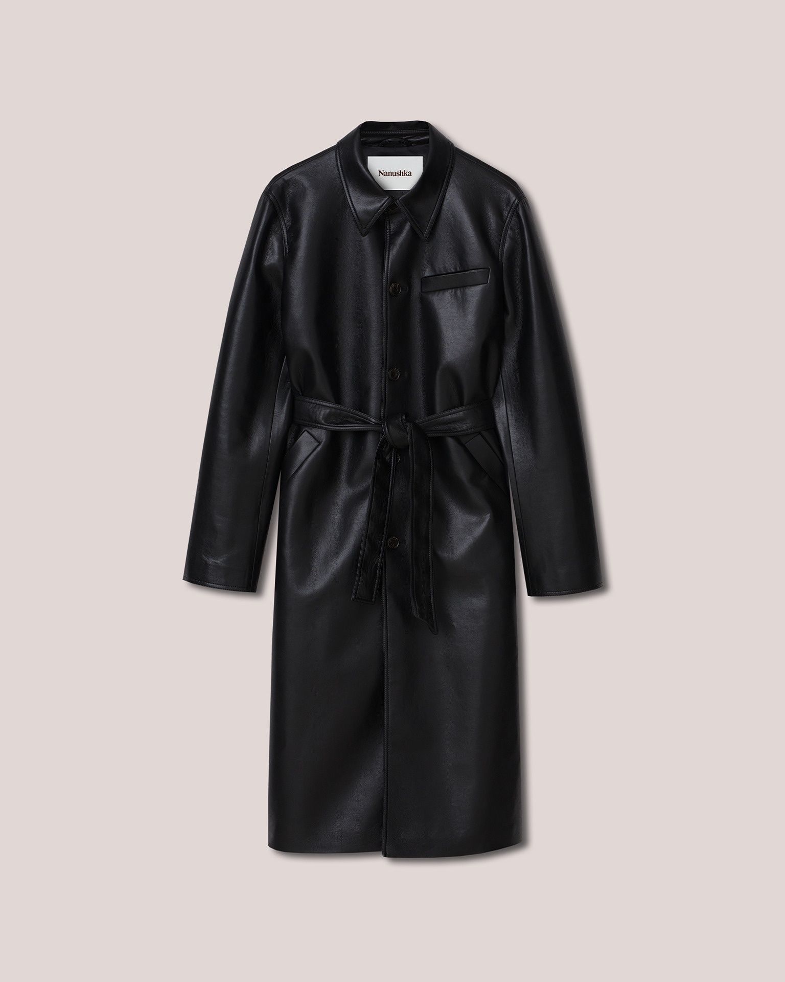 KILAN - Regenerated leather coat - Black - 1