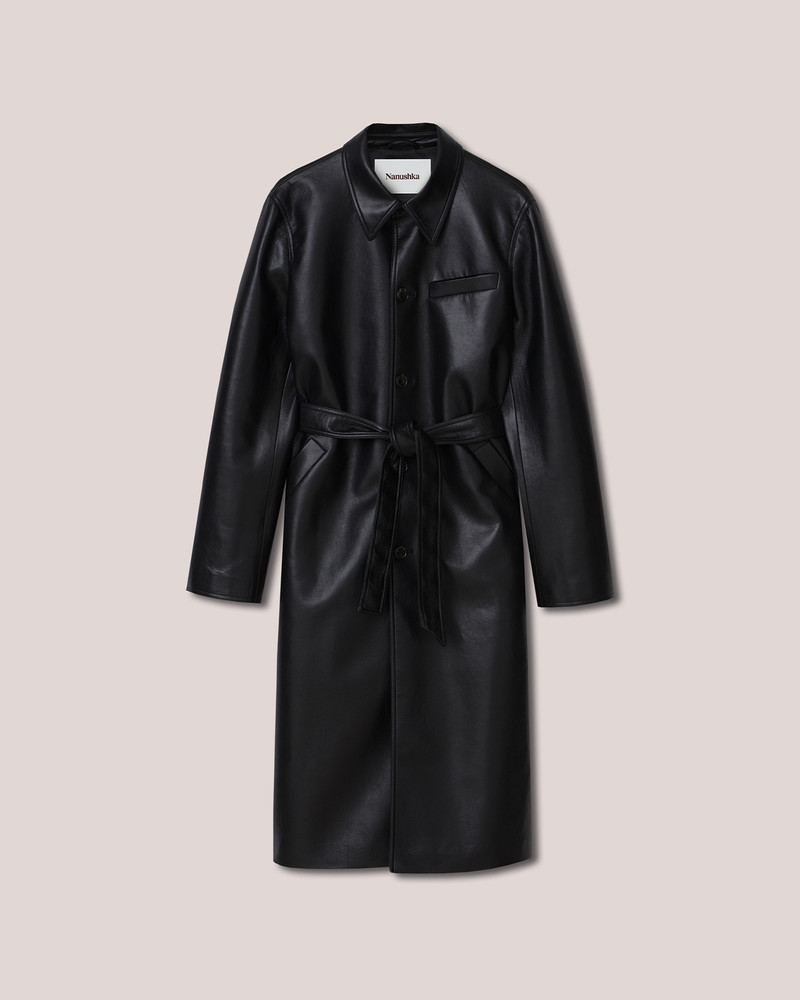 KILAN - Regenerated leather coat - Black 1