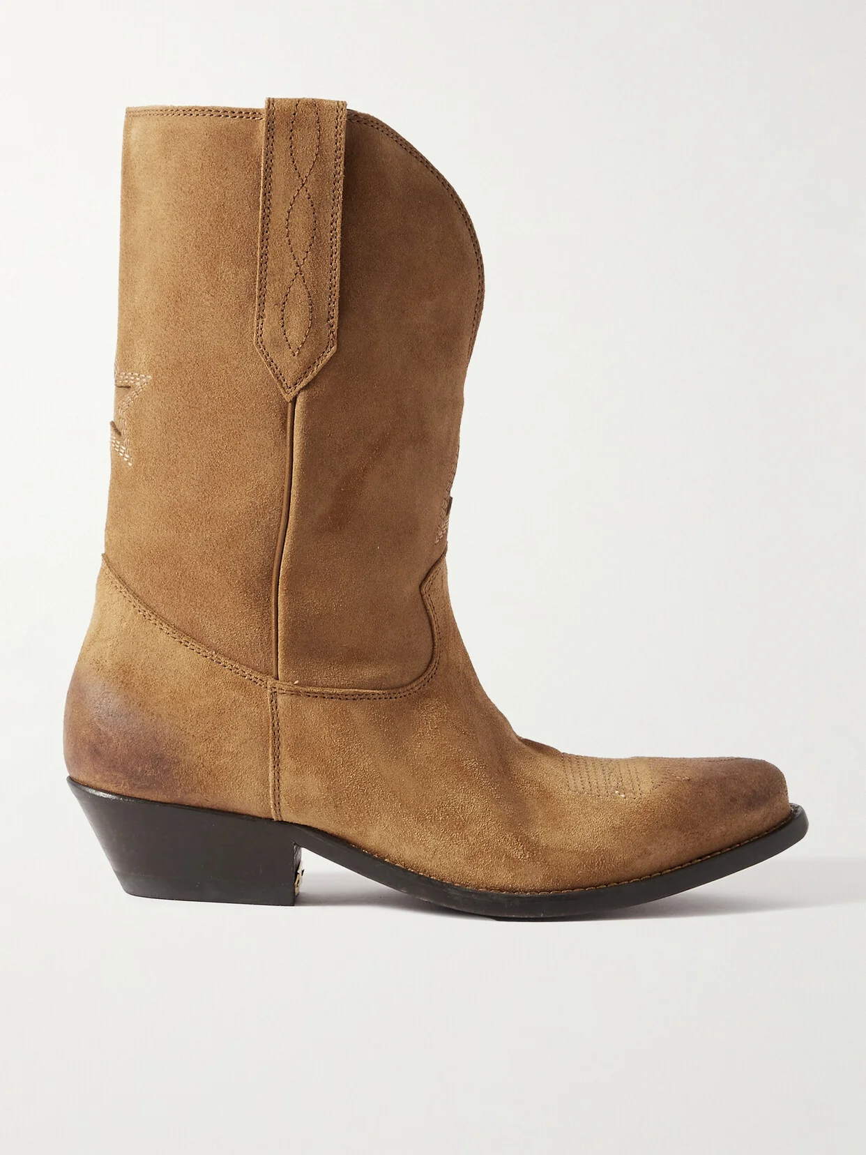 Low Wish Star Suede Cowboy Boots - 1