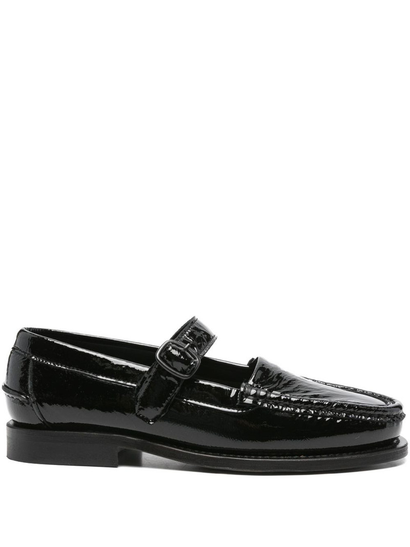 Blanquer crinkled glossy loafers 1