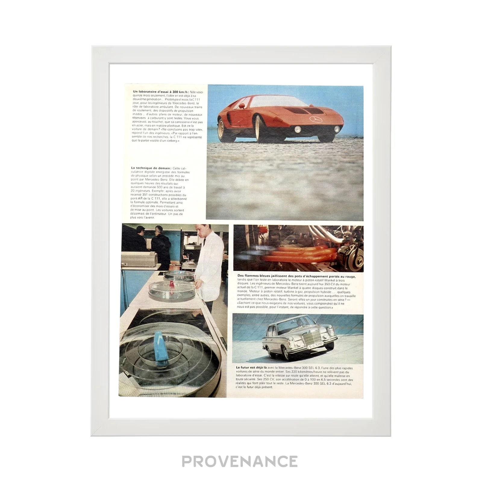Mercedes-Benz Antique Vintage Newsprint Ad - C111 Concept - 1