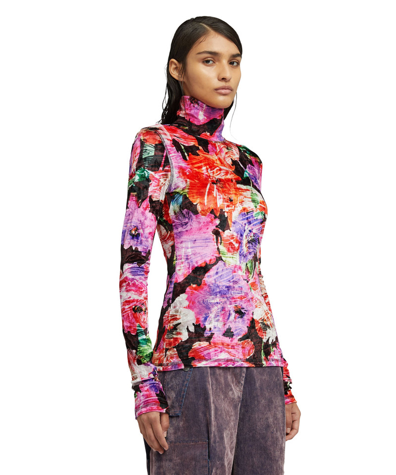 Elasticized blouse with "Blossom Hallucination" print 4