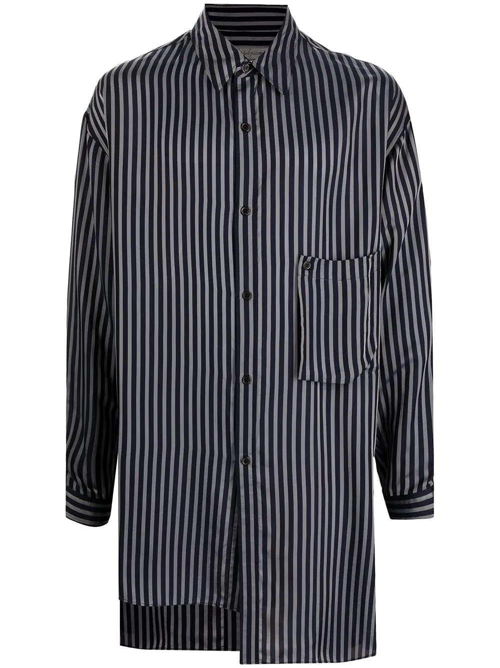 asymmetric striped shirt - 1