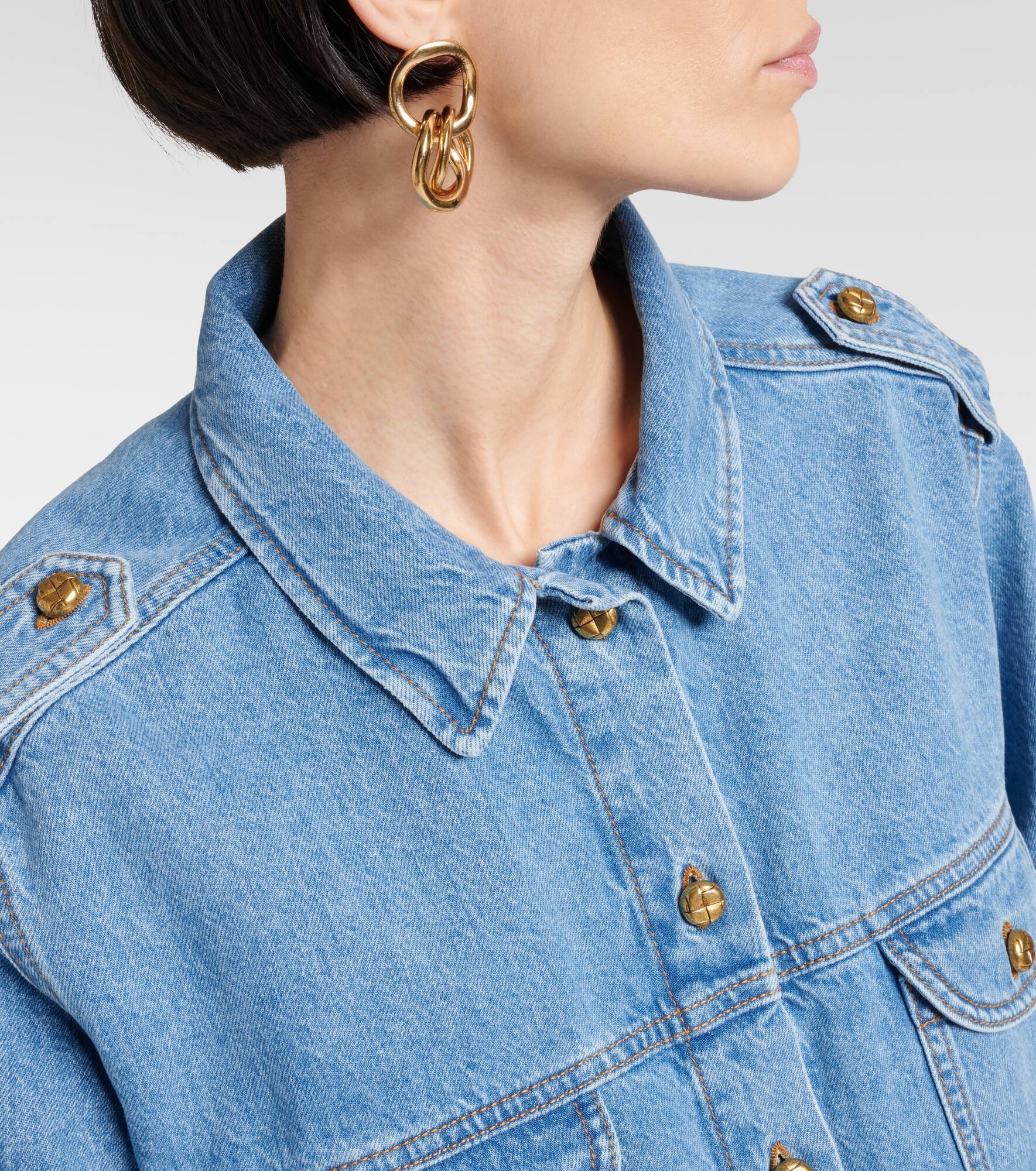 Sahariana oversized denim jacket - 4