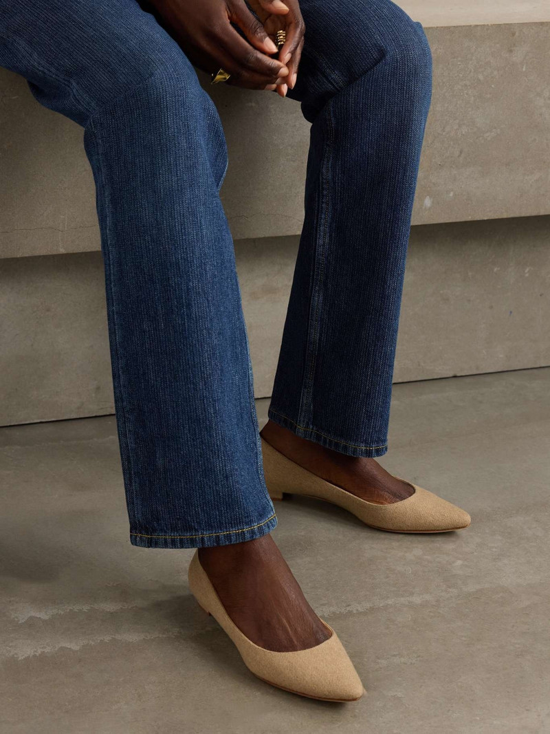 Manolo Blahnik Lanza Bb wool point-toe flats outlook