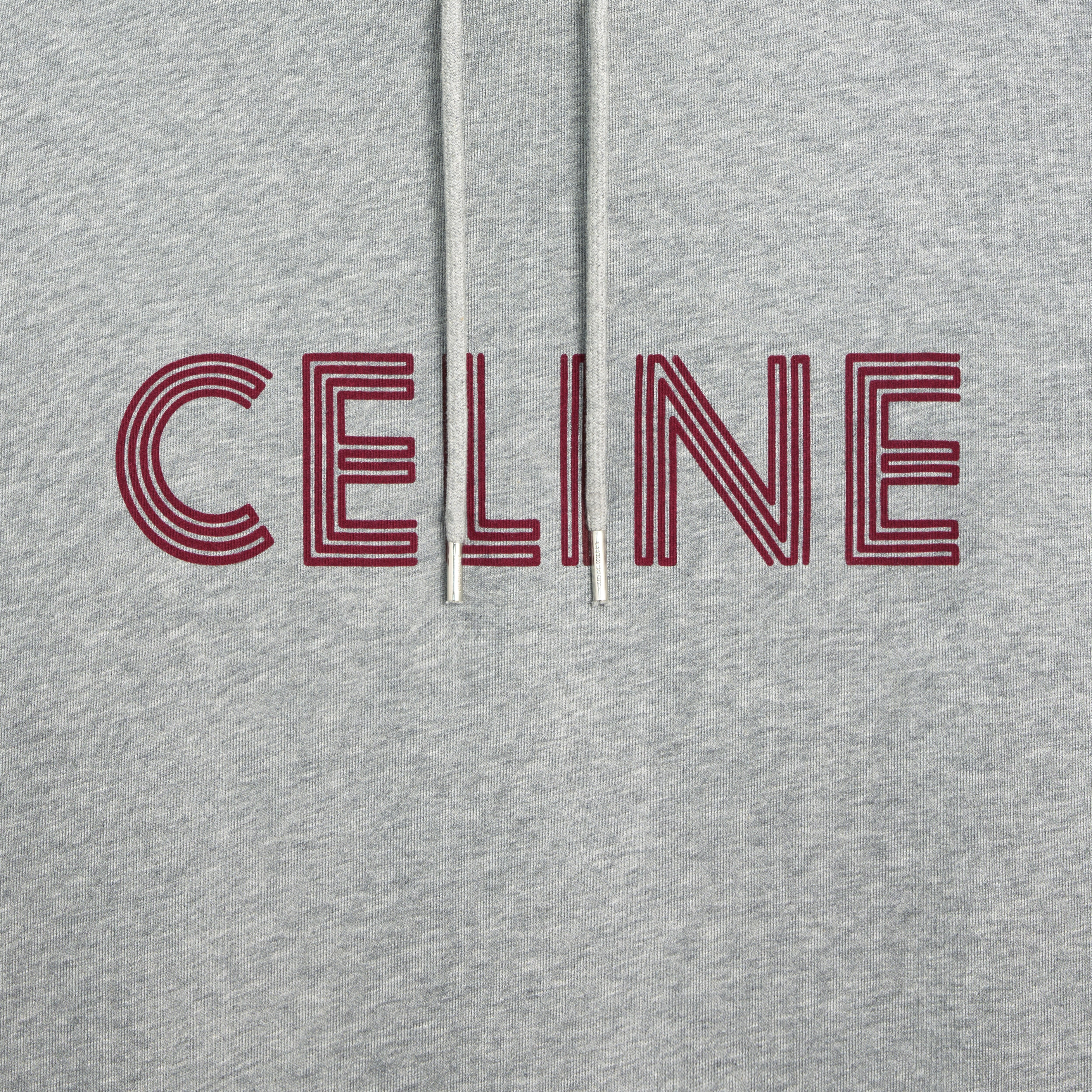 celine loose hoodie in cotton fleece - 4