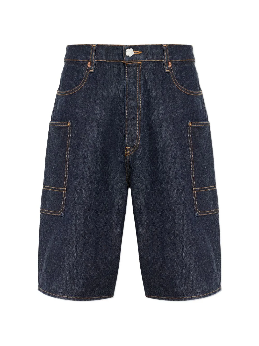 cargo-style denim shorts - 1