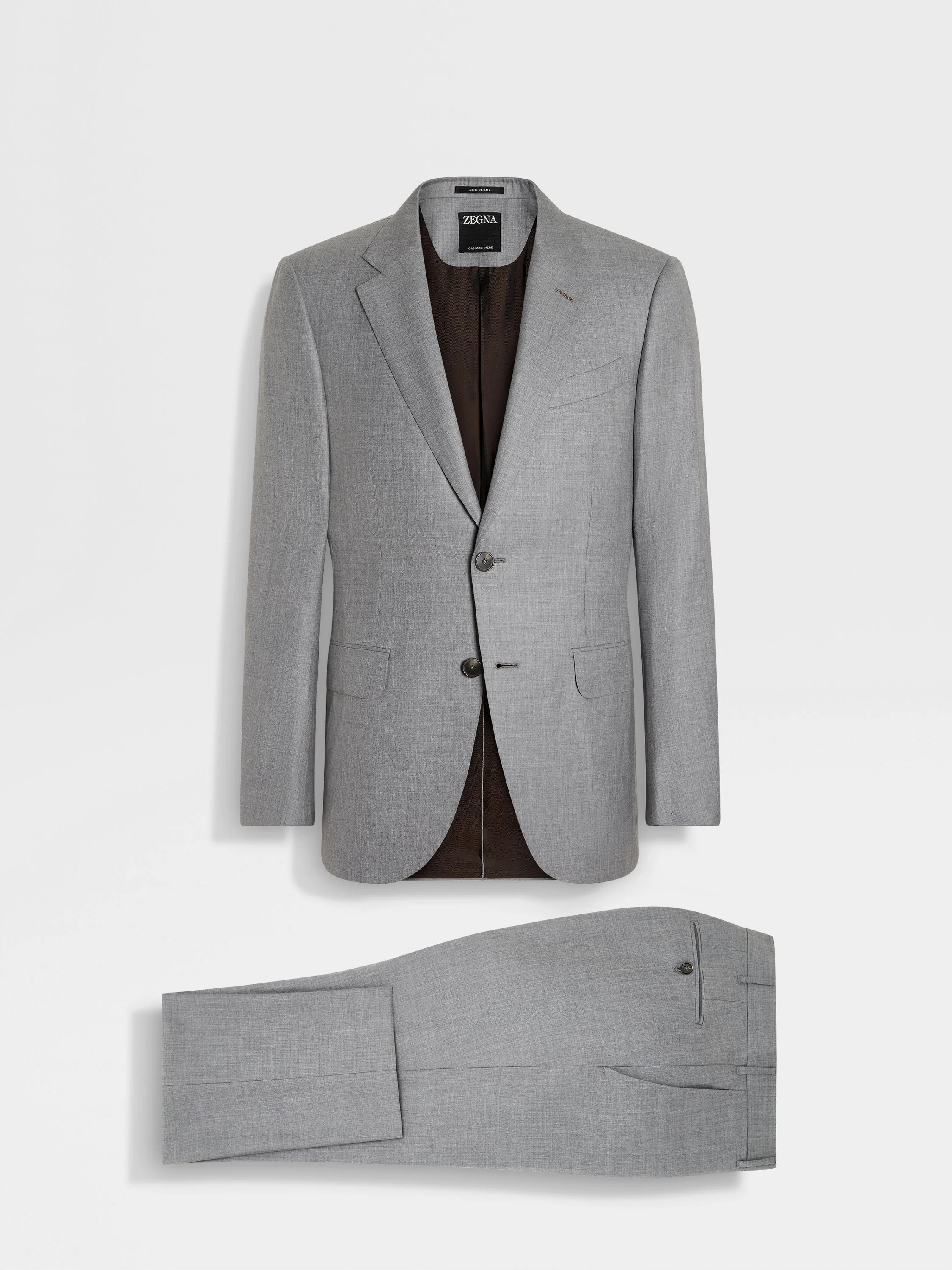 LIGHT GREY OASI CASHMERE SUIT - 1