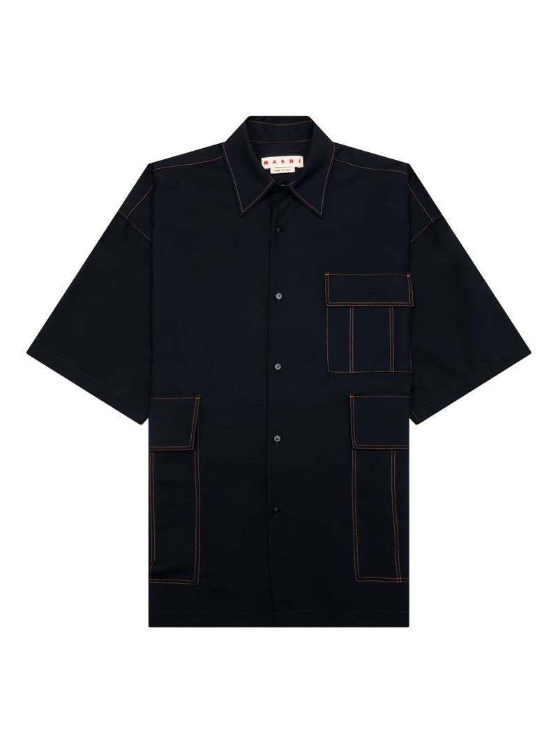 pocket-detail short-sleeve shirt 1