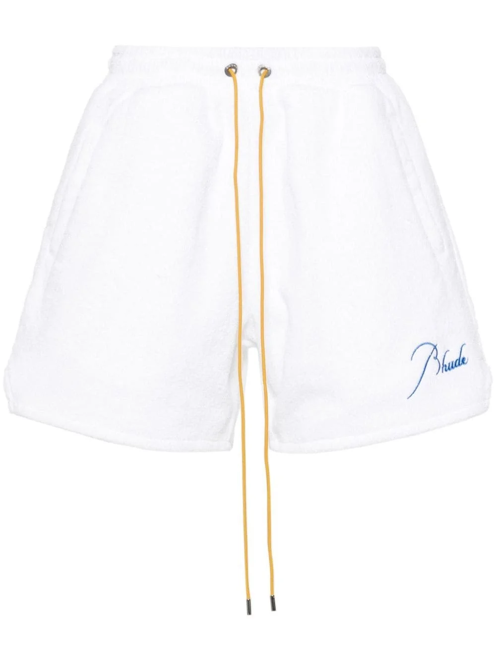 logo-embroidered towelling-finish shorts - 1