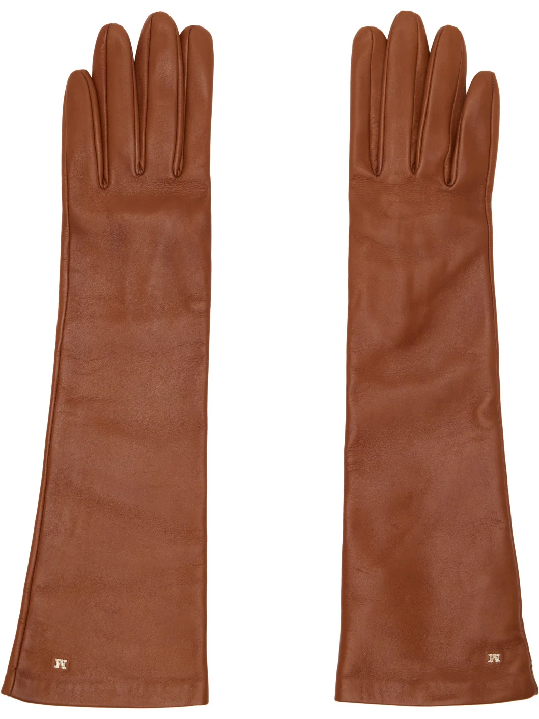 Brown Afidee Long Gloves - 1