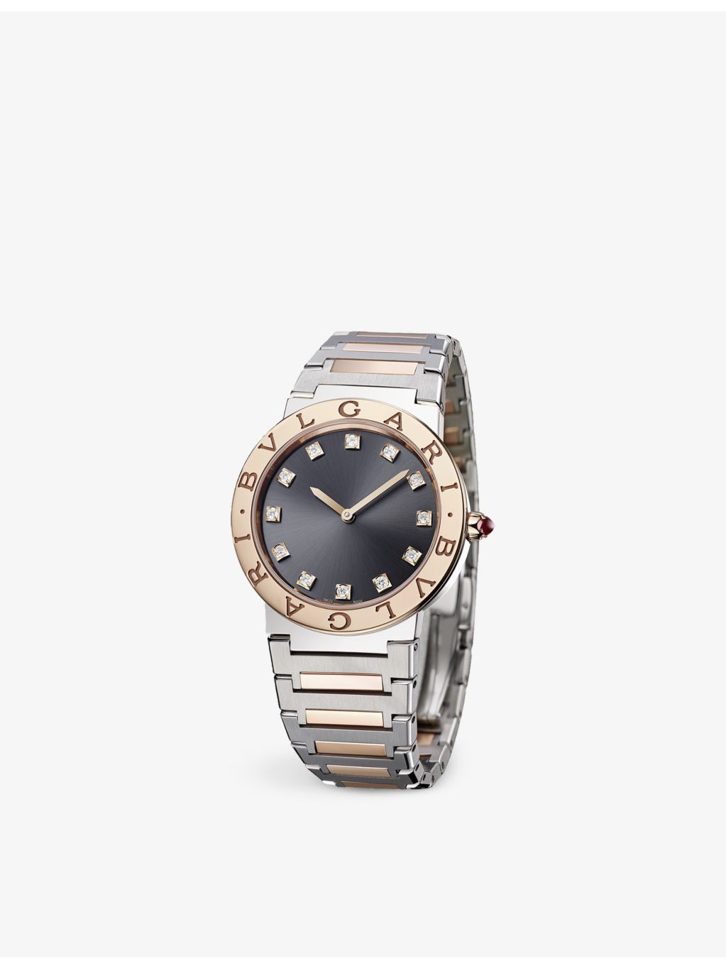 103067 BVLGARI BVLGARI stainless-steel, 18ct rose-gold and diamond quartz watch - 3