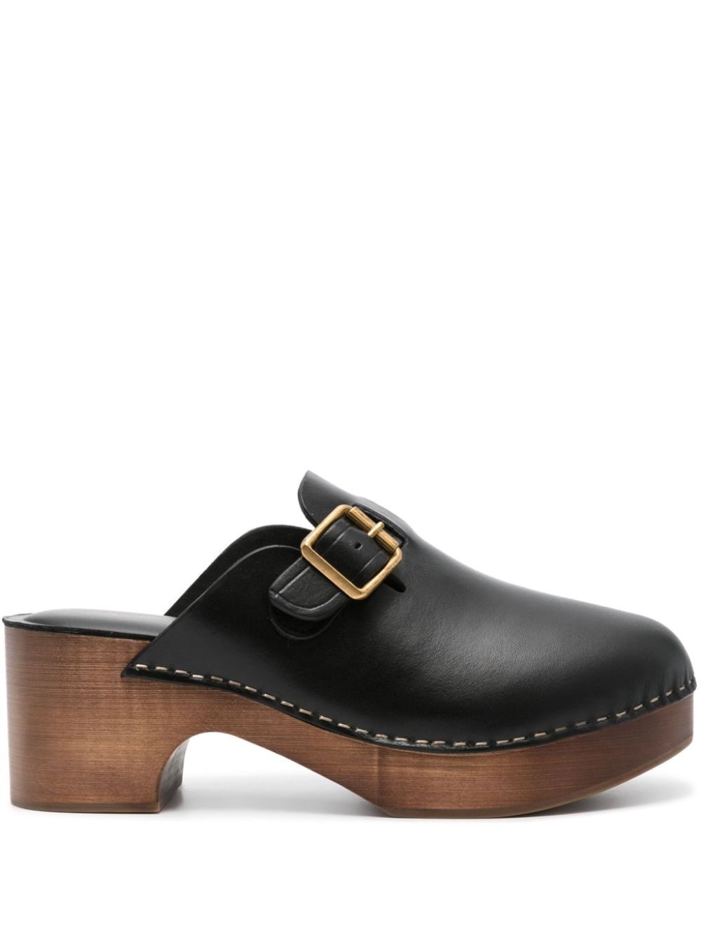 70mm leather mules - 1