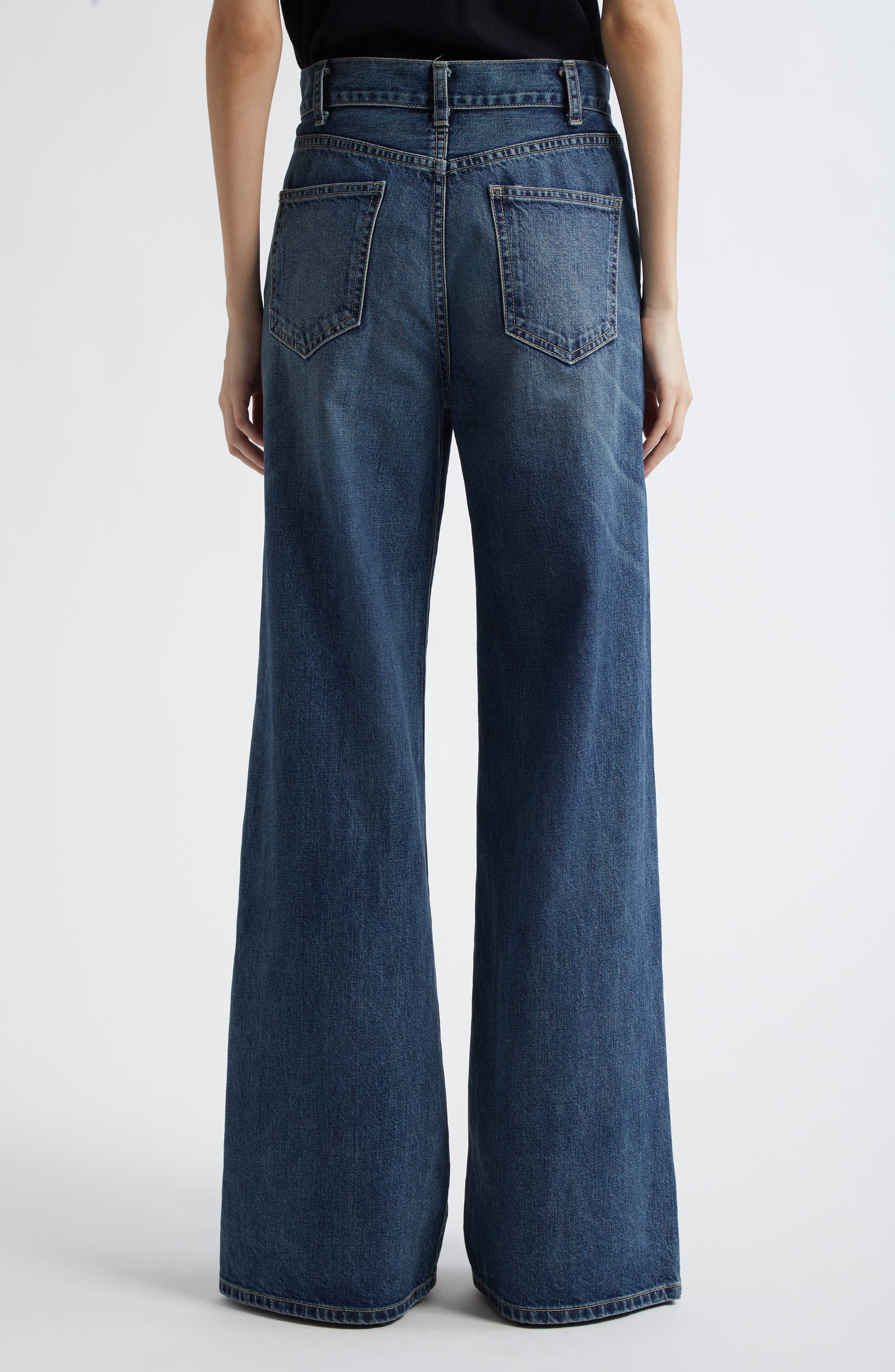 Nili Lotan Salome Wide Leg Jeans in Simon Wash at Nordstrom - 4