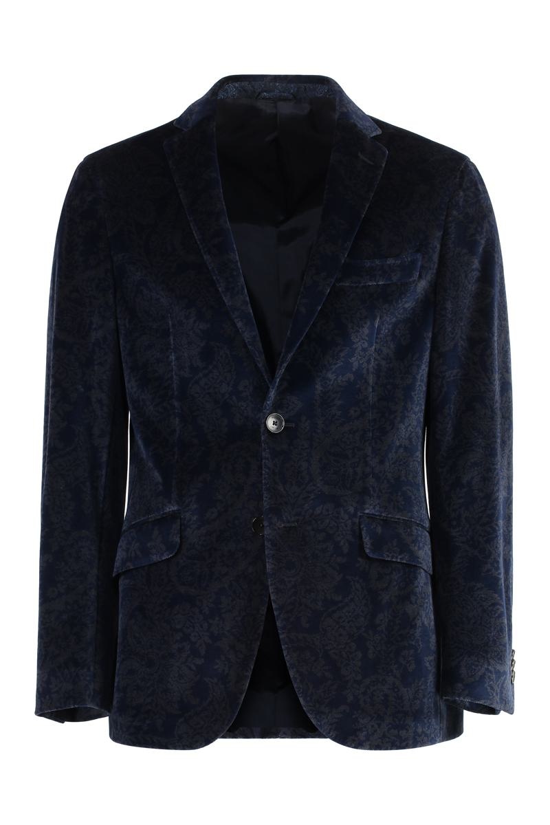 Etro Single-Breasted Velvet Jacket - 1