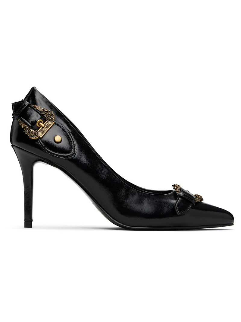Black Scarlett Baroque Buckle Heels 1