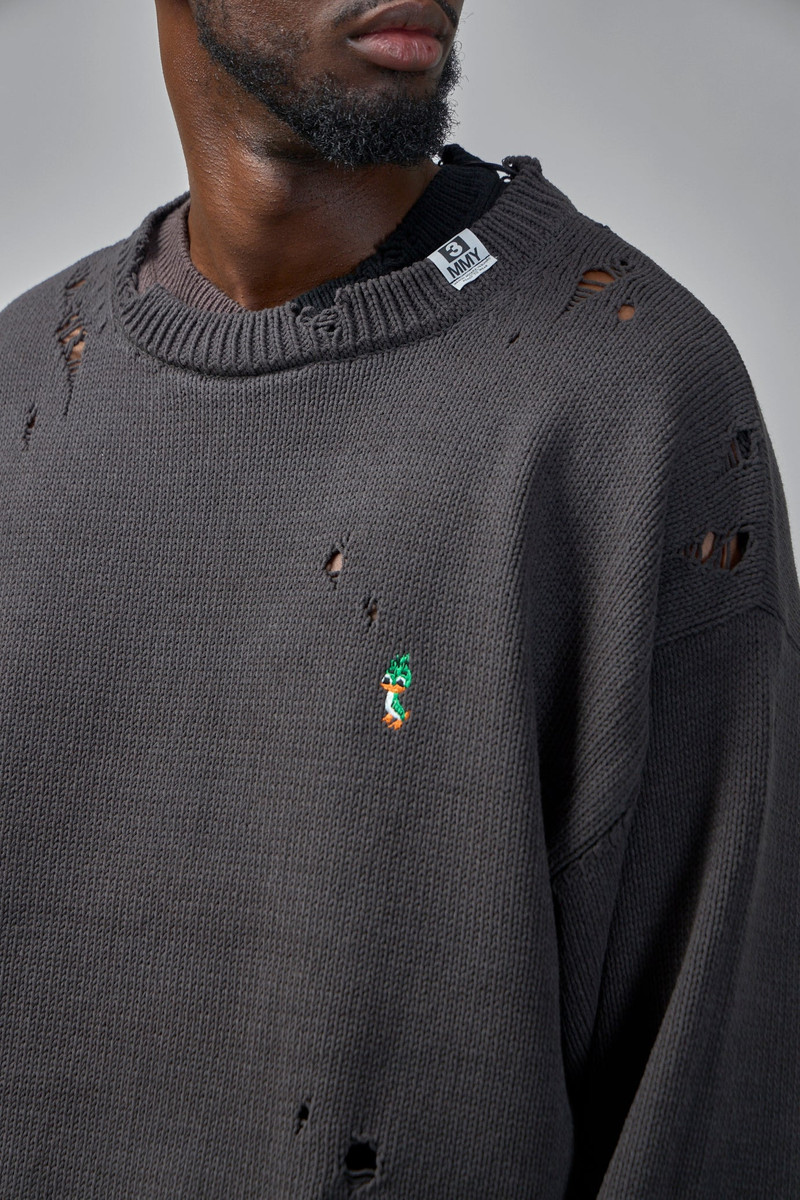 Maison MIHARAYASUHIRO Layered Knit Pullover in Black outlook