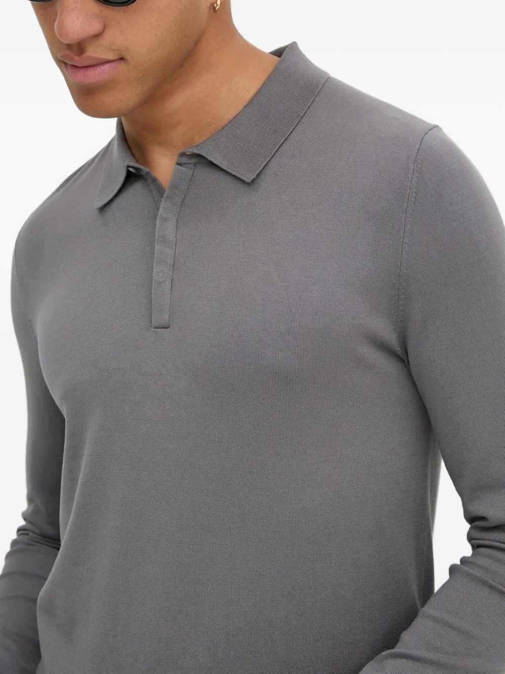 long-sleeve polo-neck sweater - 3