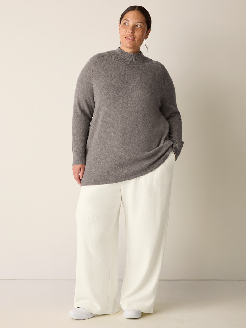 Cotton & Recycled Cashmere Turtleneck Long Top 6